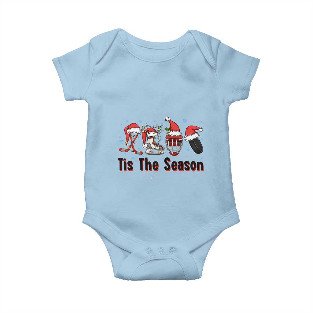 Funny Ice Hockey Christmas Gift Baby Onesie Tis The Season - Wonder Print Shop