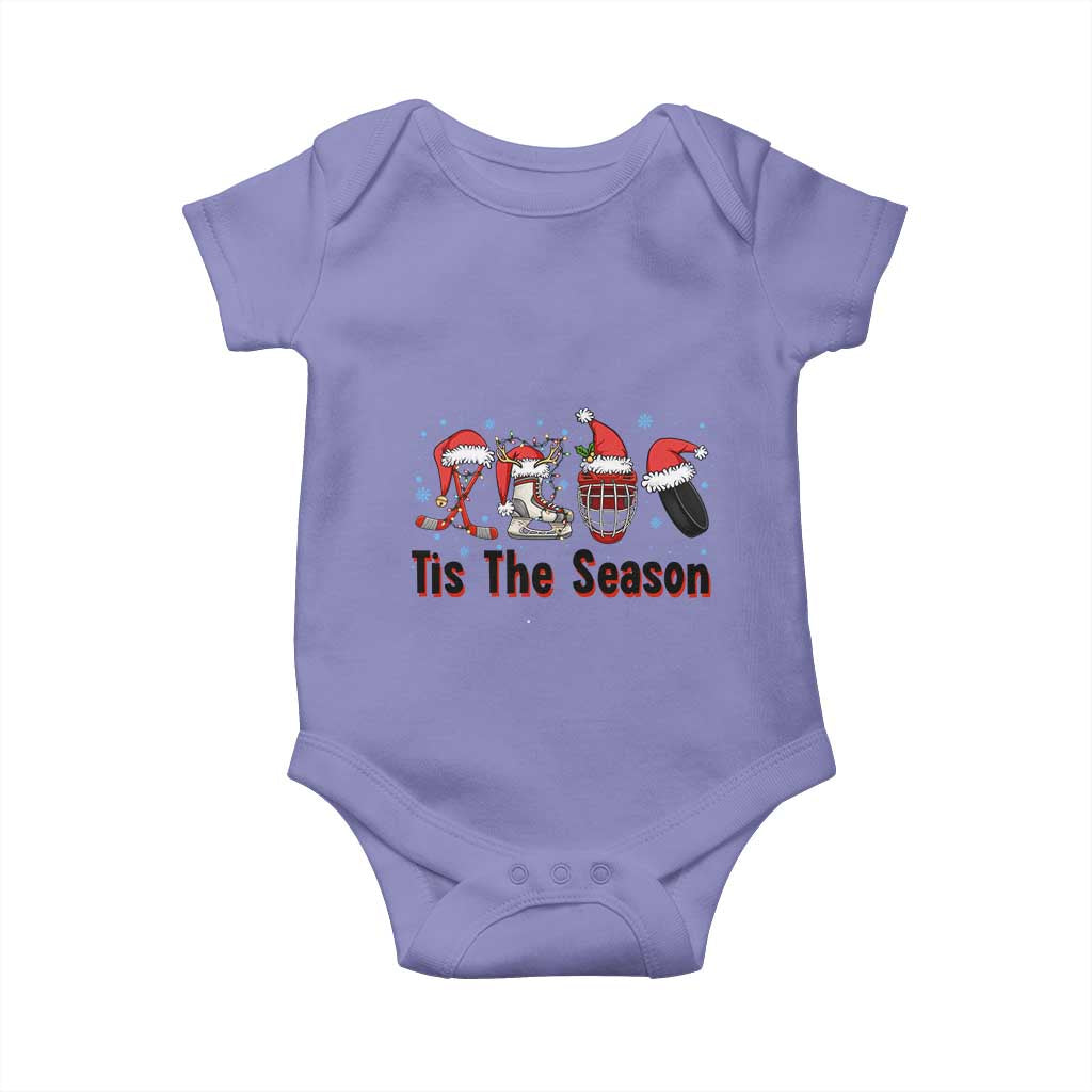 Funny Ice Hockey Christmas Gift Baby Onesie Tis The Season - Wonder Print Shop