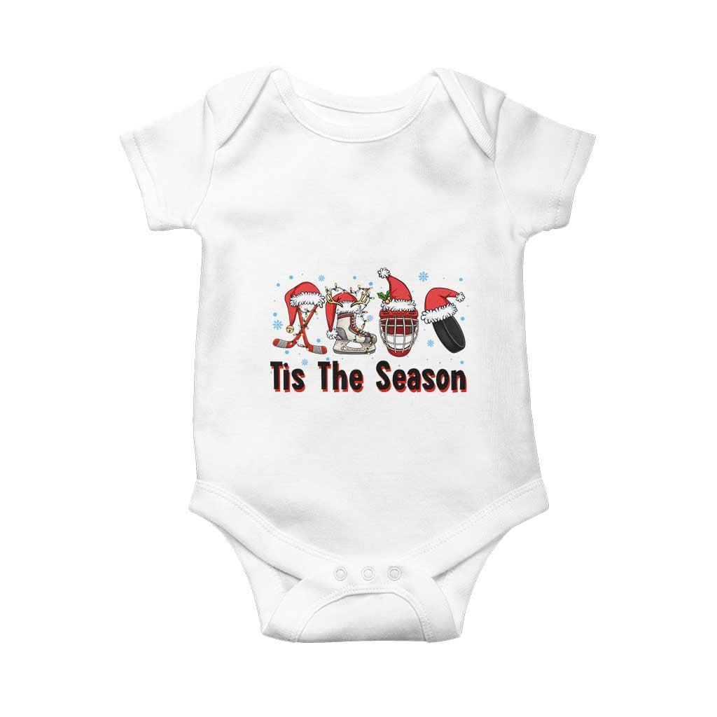 Funny Ice Hockey Christmas Gift Baby Onesie Tis The Season - Wonder Print Shop