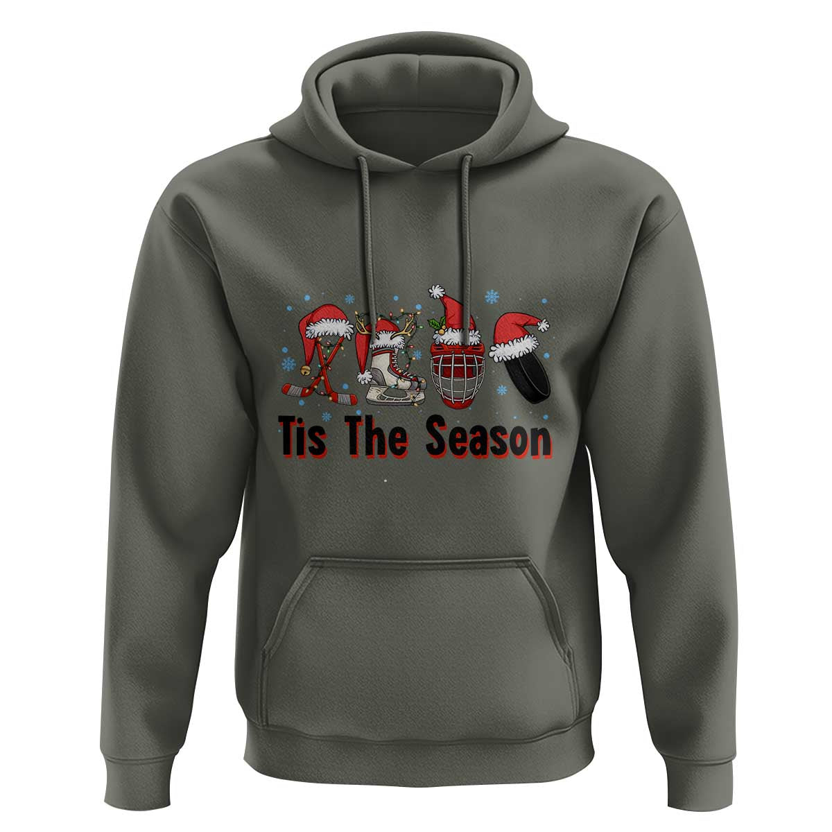 Funny Ice Hockey Christmas Gift Hoodie Tis The Season - Wonder Print Shop