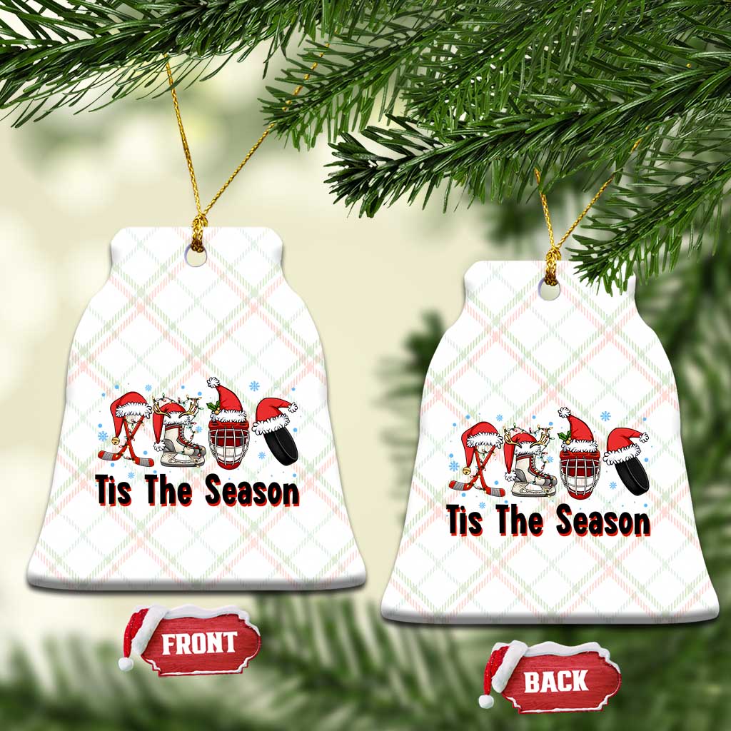 Funny Ice Hockey Christmas Gift Ceramic Ornament Tis The Season - Wonder Print Shop