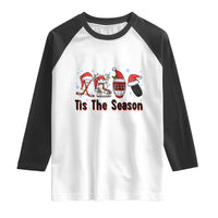 Funny Ice Hockey Christmas Gift Raglan Shirt Tis The Season - Wonder Print Shop