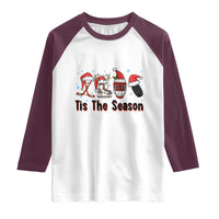 Funny Ice Hockey Christmas Gift Raglan Shirt Tis The Season - Wonder Print Shop