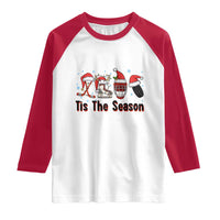 Funny Ice Hockey Christmas Gift Raglan Shirt Tis The Season - Wonder Print Shop