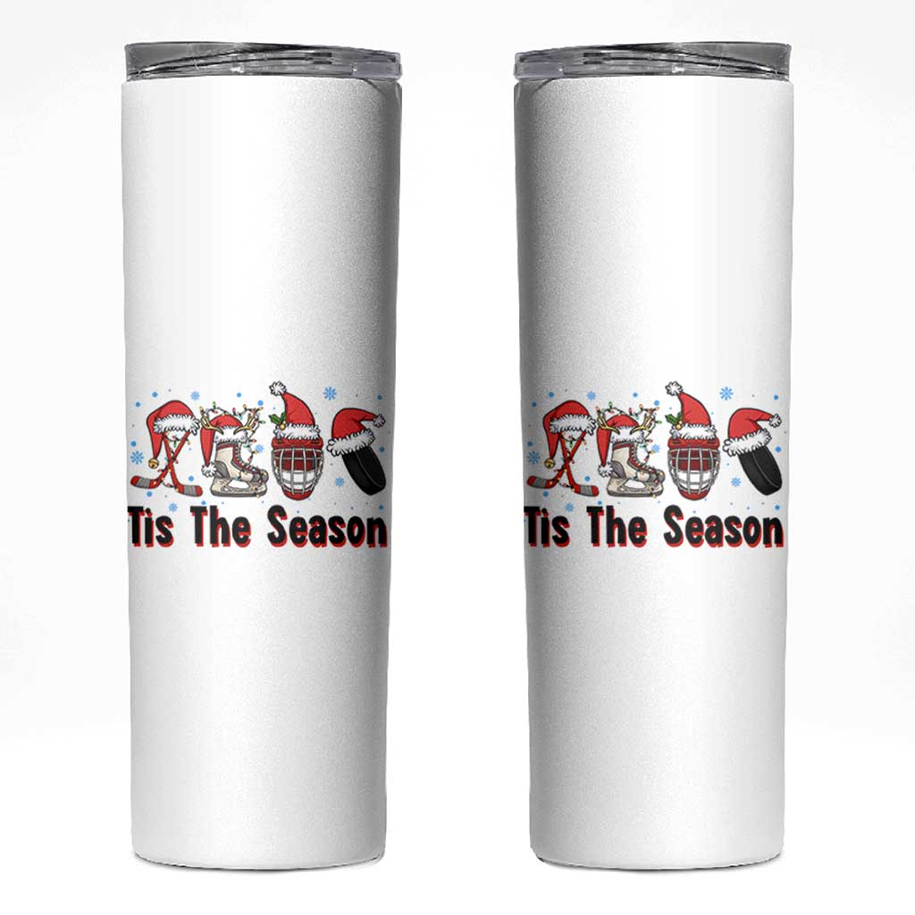 Funny Ice Hockey Christmas Gift Skinny Tumbler Tis The Season - Wonder Print Shop
