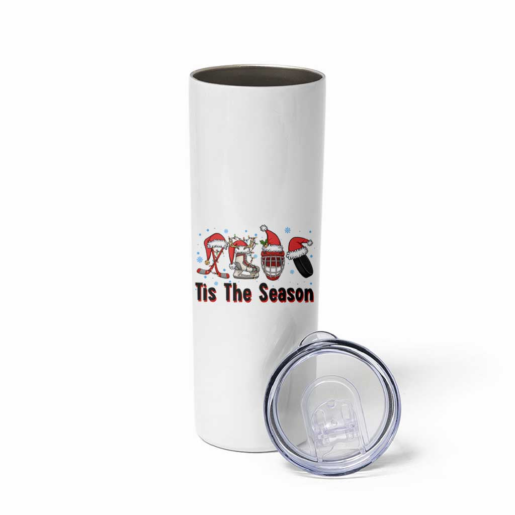 Funny Ice Hockey Christmas Gift Skinny Tumbler Tis The Season - Wonder Print Shop
