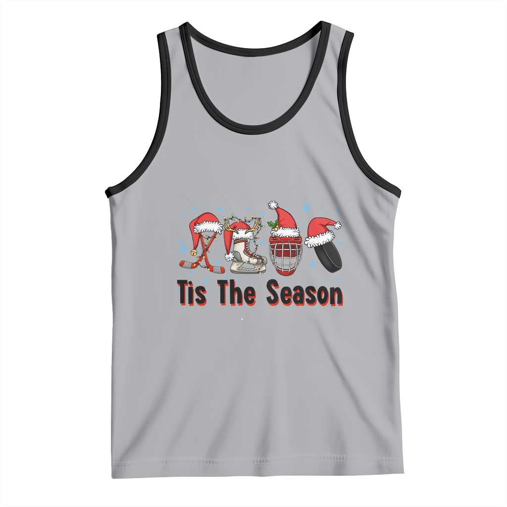 Funny Ice Hockey Christmas Gift Tank Top Tis The Season - Wonder Print Shop
