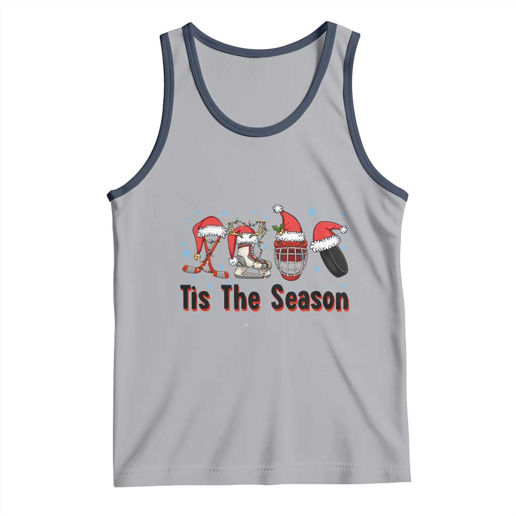 Funny Ice Hockey Christmas Gift Tank Top Tis The Season - Wonder Print Shop