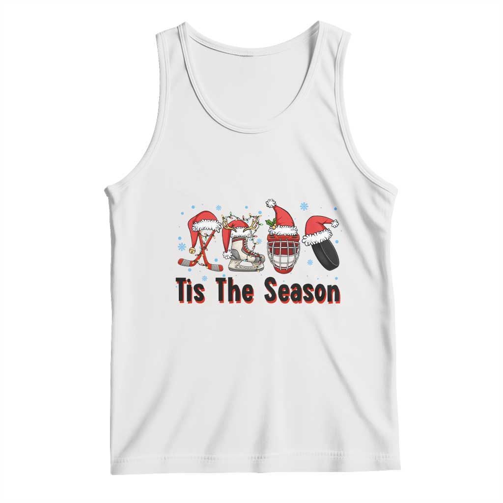 Funny Ice Hockey Christmas Gift Tank Top Tis The Season - Wonder Print Shop