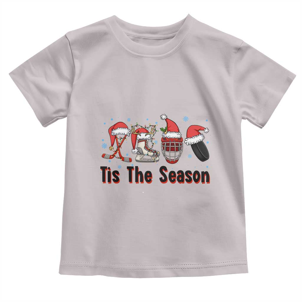 Funny Ice Hockey Christmas Gift Toddler T Shirt Tis The Season - Wonder Print Shop