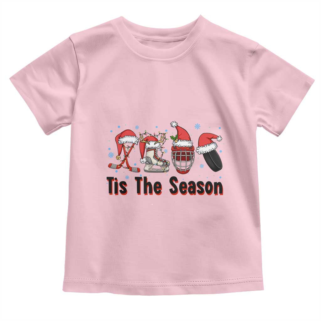 Funny Ice Hockey Christmas Gift Toddler T Shirt Tis The Season - Wonder Print Shop