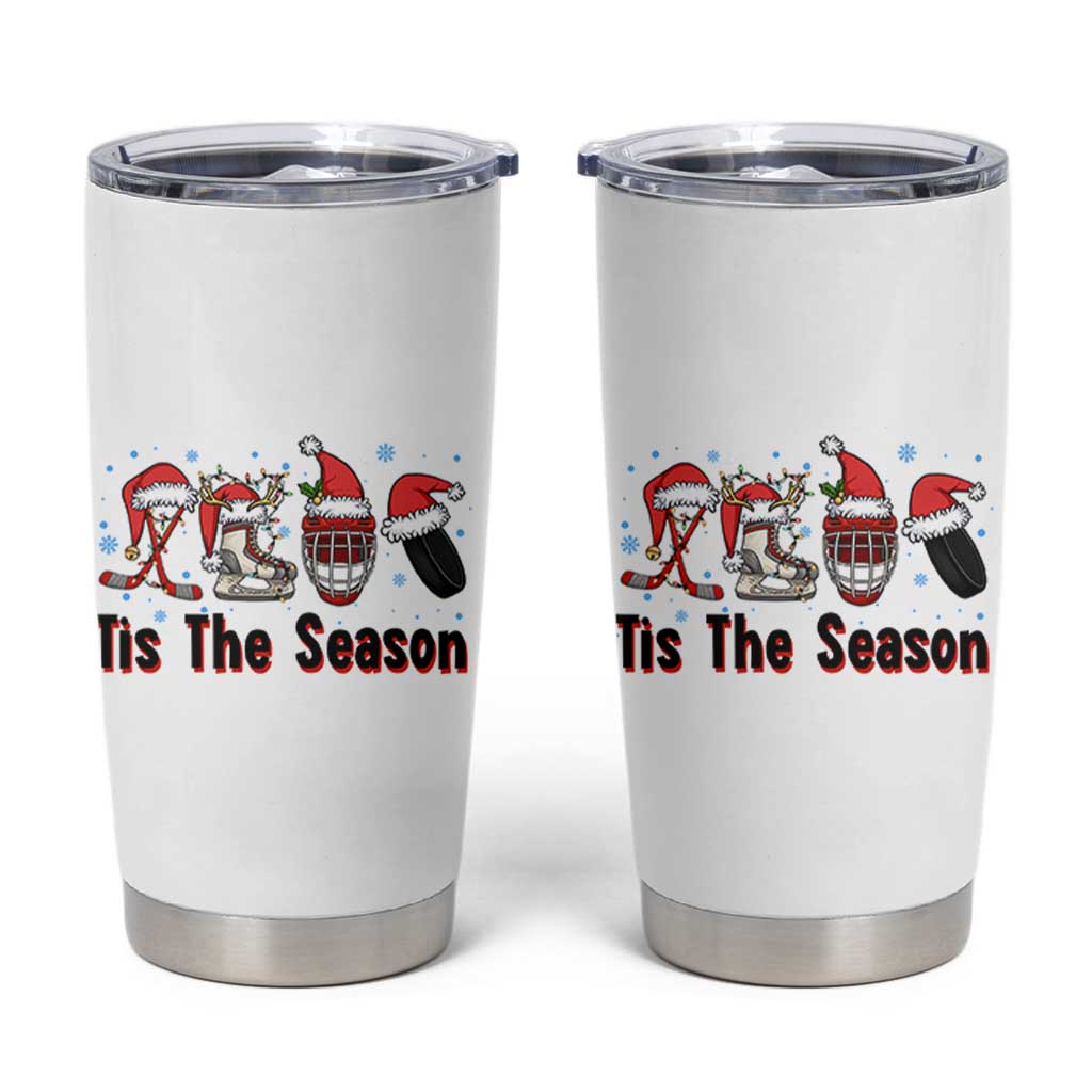 Funny Ice Hockey Christmas Gift Tumbler Cup Tis The Season - Wonder Print Shop