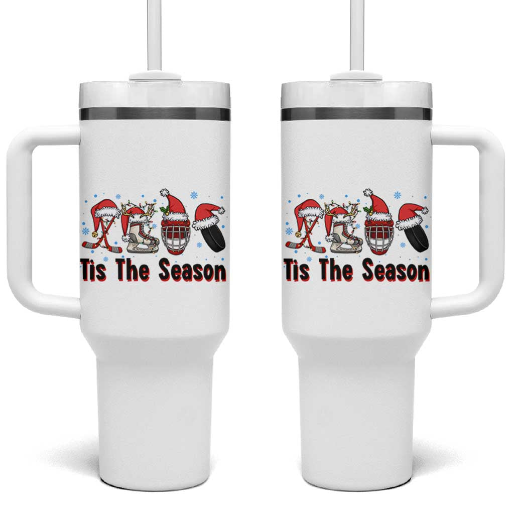 Funny Ice Hockey Christmas Gift Tumbler With Handle Tis The Season - Wonder Print Shop