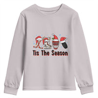 Funny Ice Hockey Christmas Gift Youth Sweatshirt Tis The Season - Wonder Print Shop