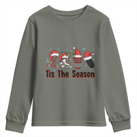 Funny Ice Hockey Christmas Gift Youth Sweatshirt Tis The Season - Wonder Print Shop