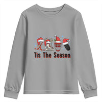 Funny Ice Hockey Christmas Gift Youth Sweatshirt Tis The Season - Wonder Print Shop