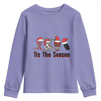 Funny Ice Hockey Christmas Gift Youth Sweatshirt Tis The Season - Wonder Print Shop