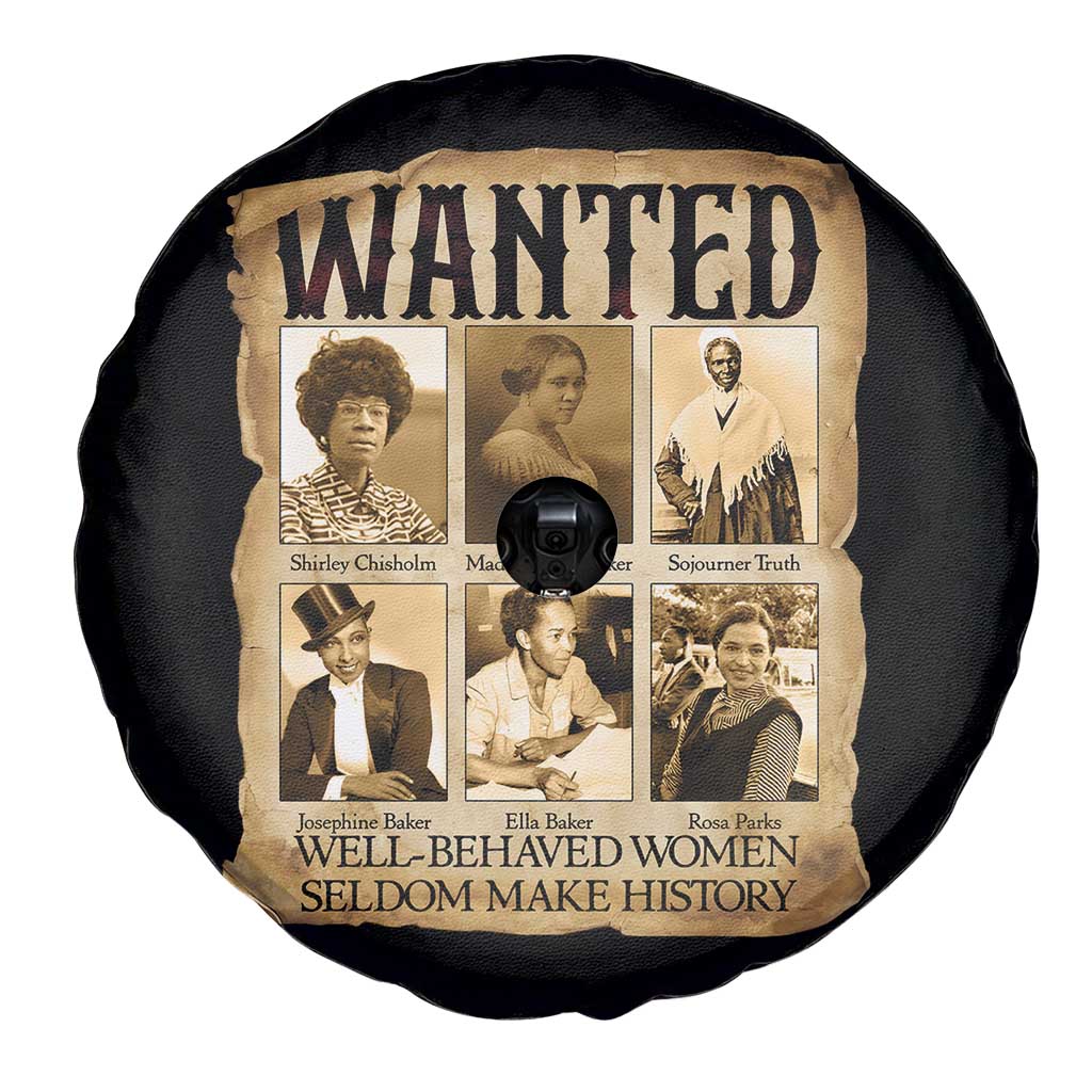 Well Behaved Women Seldom Make History Spare Tire Cover Vintage Feminist Poster - Wonder Print Shop