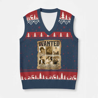 Well Behaved Women Seldom Make History V-Neck Knit Sweater Vest Vintage Feminist Poster - Wonder Print Shop