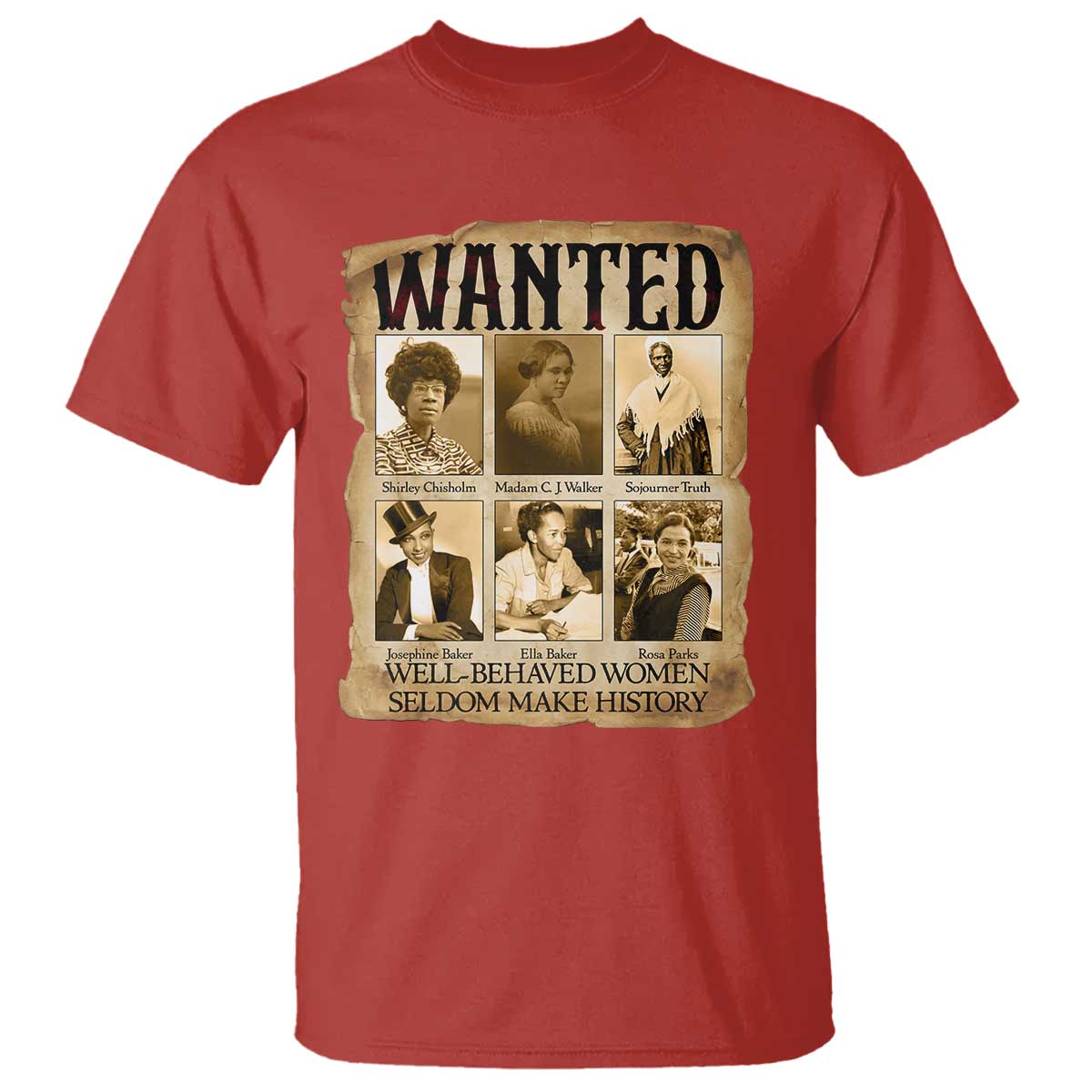 Well Behaved Women Seldom Make History T Shirt Vintage Feminist Poster - Wonder Print Shop