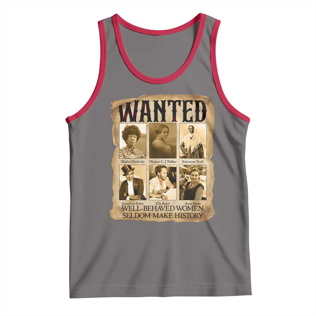 Well Behaved Women Seldom Make History Tank Top Vintage Feminist Poster - Wonder Print Shop