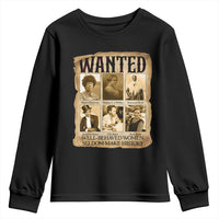 Well Behaved Women Seldom Make History Youth Sweatshirt Vintage Feminist Poster - Wonder Print Shop