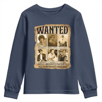 Well Behaved Women Seldom Make History Youth Sweatshirt Vintage Feminist Poster - Wonder Print Shop