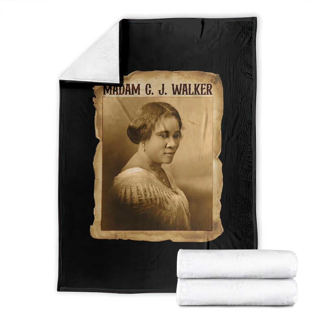 Madam CJ Walker Throw Blanket Female Empowerment History Gift - Wonder Print Shop