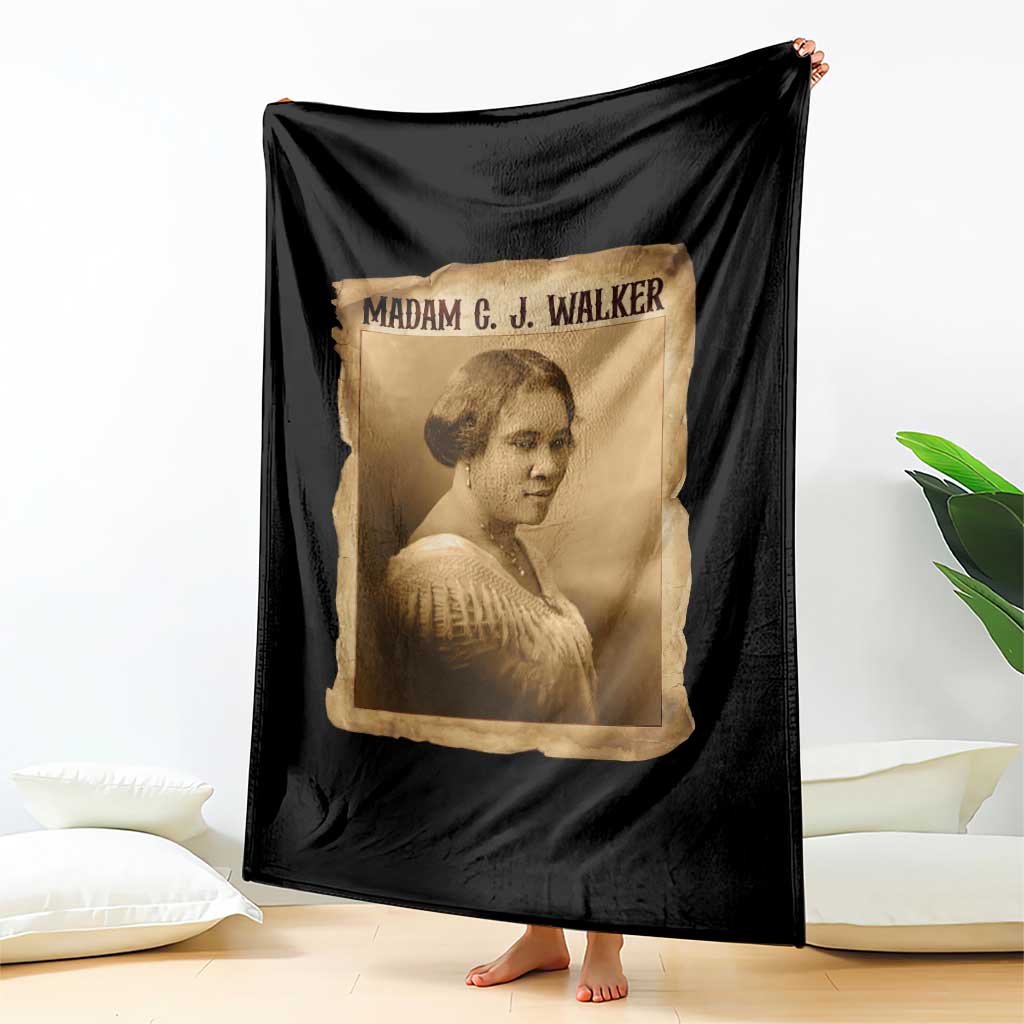 Madam CJ Walker Throw Blanket Female Empowerment History Gift - Wonder Print Shop