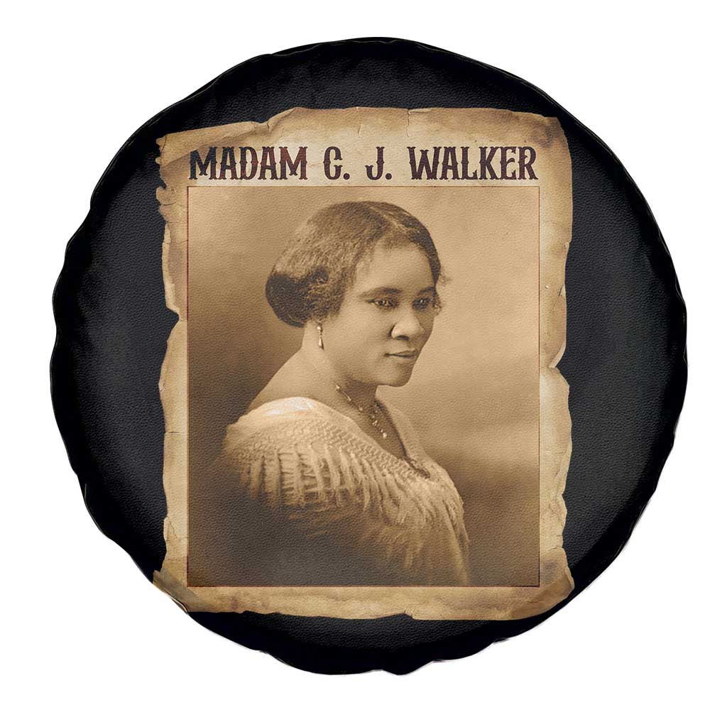 Madam CJ Walker Spare Tire Cover Female Empowerment History Gift - Wonder Print Shop