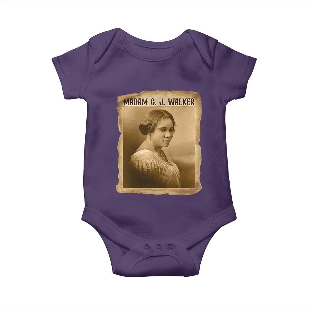 Madam CJ Walker Baby Onesie Female Empowerment History Gift - Wonder Print Shop