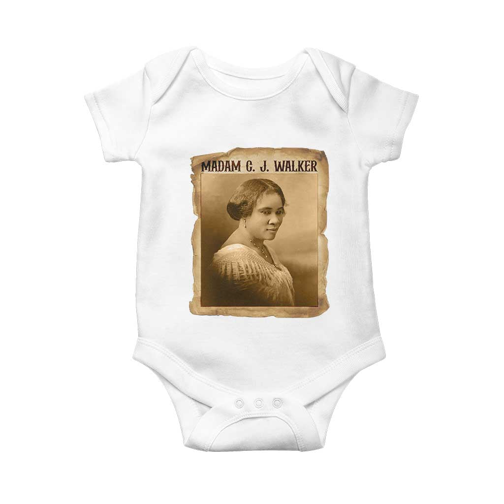 Madam CJ Walker Baby Onesie Female Empowerment History Gift - Wonder Print Shop
