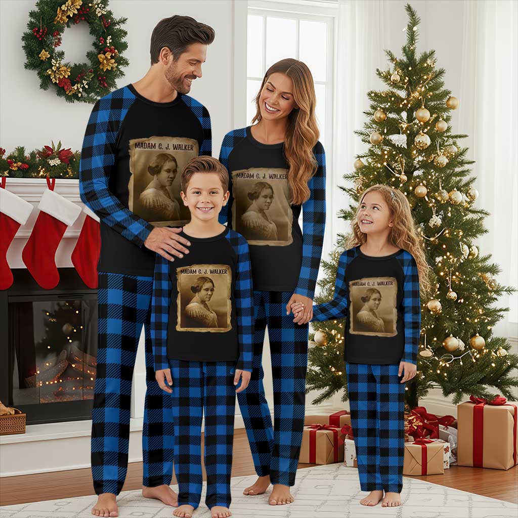 Madam CJ Walker Plaid Pajama Set Female Empowerment History Gift - Wonder Print Shop