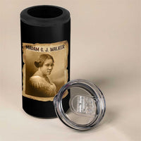 Madam CJ Walker 4 in 1 Can Cooler Tumbler Female Empowerment History Gift - Wonder Print Shop