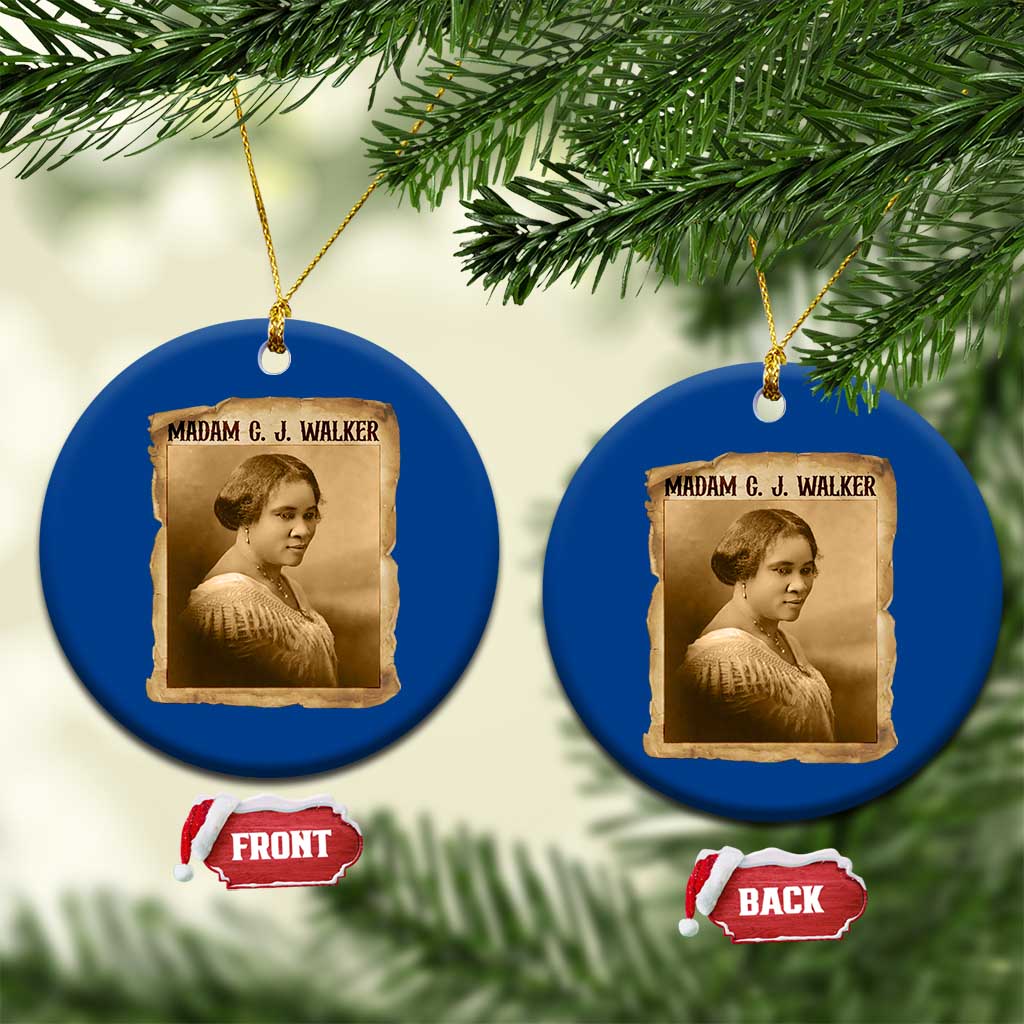 Madam CJ Walker Ceramic Ornament Female Empowerment History Gift - Wonder Print Shop