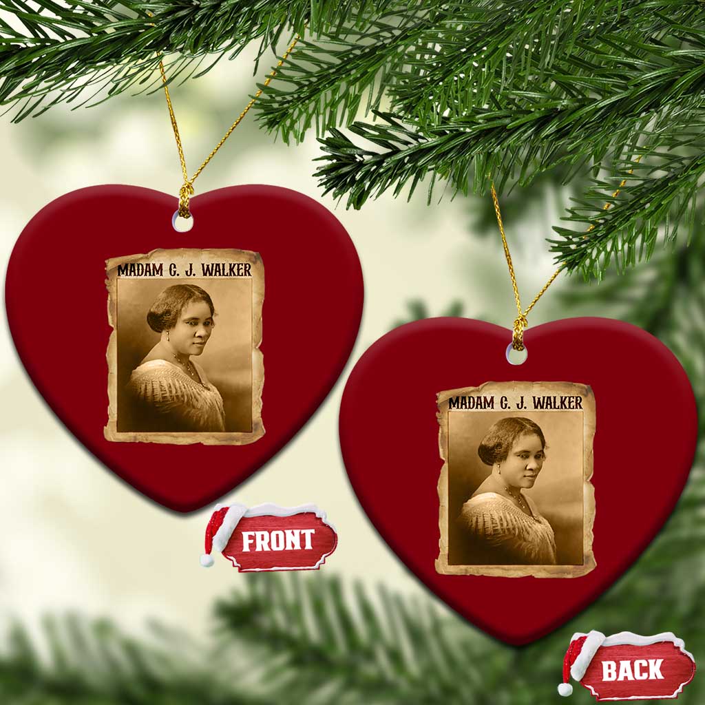 Madam CJ Walker Ceramic Ornament Female Empowerment History Gift - Wonder Print Shop