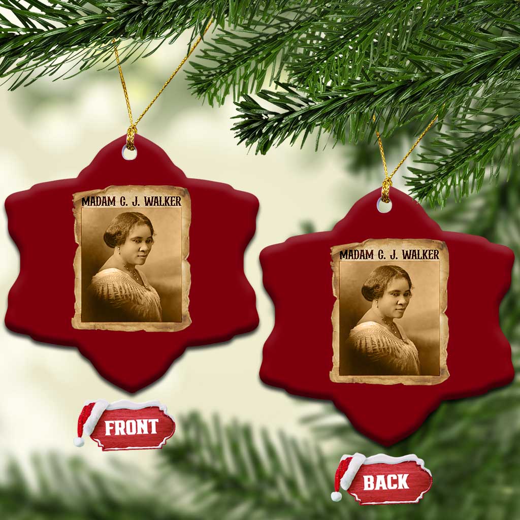 Madam CJ Walker Ceramic Ornament Female Empowerment History Gift - Wonder Print Shop