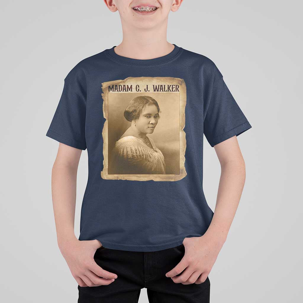 Madam CJ Walker T Shirt For Kid Female Empowerment History Gift - Wonder Print Shop