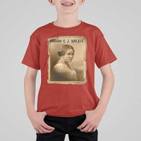 Madam CJ Walker T Shirt For Kid Female Empowerment History Gift - Wonder Print Shop