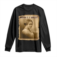 Madam CJ Walker Long Sleeve Shirt Female Empowerment History Gift - Wonder Print Shop