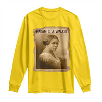Madam CJ Walker Long Sleeve Shirt Female Empowerment History Gift - Wonder Print Shop
