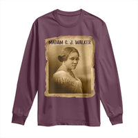 Madam CJ Walker Long Sleeve Shirt Female Empowerment History Gift - Wonder Print Shop