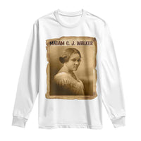 Madam CJ Walker Long Sleeve Shirt Female Empowerment History Gift - Wonder Print Shop