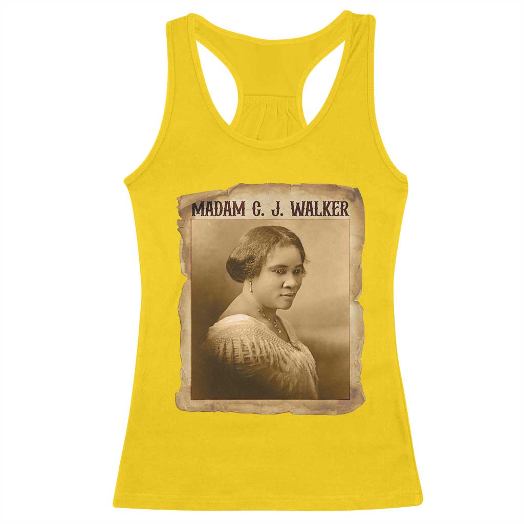 Madam CJ Walker Racerback Tank Top Female Empowerment History Gift - Wonder Print Shop