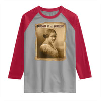 Madam CJ Walker Raglan Shirt Female Empowerment History Gift - Wonder Print Shop