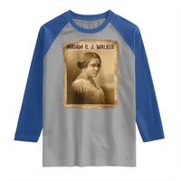 Madam CJ Walker Raglan Shirt Female Empowerment History Gift - Wonder Print Shop