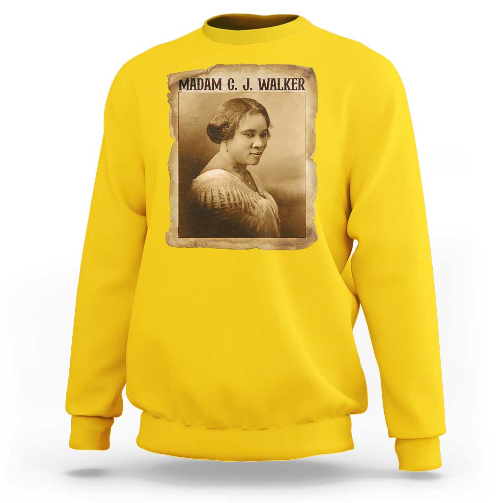 Madam CJ Walker Sweatshirt Female Empowerment History Gift - Wonder Print Shop