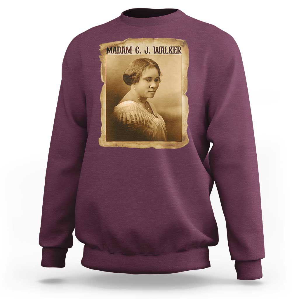 Madam CJ Walker Sweatshirt Female Empowerment History Gift - Wonder Print Shop