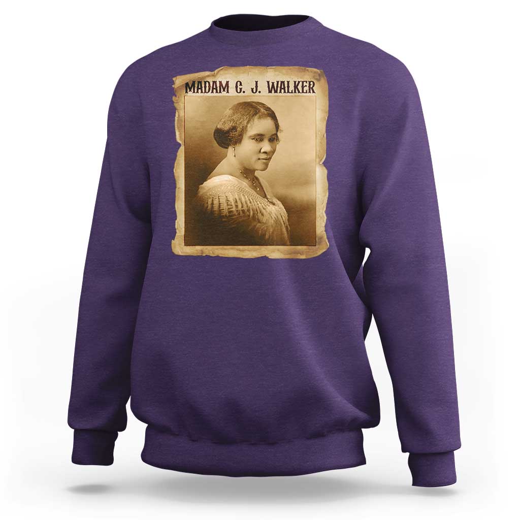 Madam CJ Walker Sweatshirt Female Empowerment History Gift - Wonder Print Shop