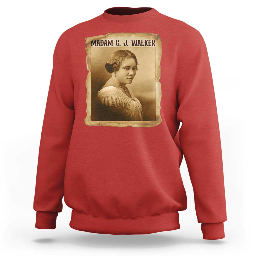 Madam CJ Walker Sweatshirt Female Empowerment History Gift - Wonder Print Shop